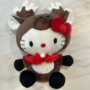 Sanrio 2022 Hello Kitty Red-Nosed Rudolph Reindeer 15" Plush Limited Edition!